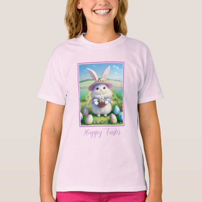 Cute Easter Bunny 01 T-Shirt (Front)
