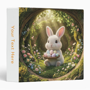 Cute Easter Bunny 3 Ring Binder