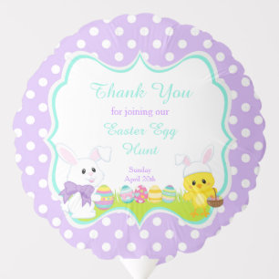 Cute Easter Bunny and Chick Easter Egg Hunt Balloon