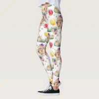 Cute Easter bunny and eggs leggings