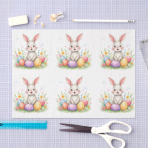 Cute Easter Bunny And Eggs Modern Collection Tissue Paper