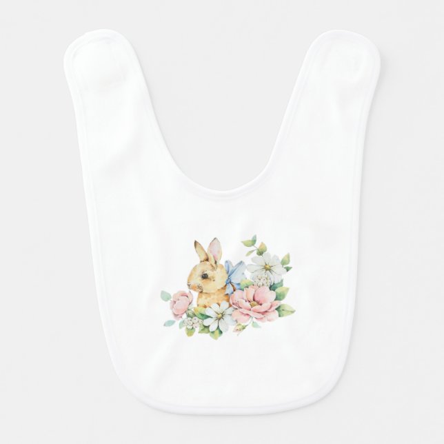 Cute Easter Bunny Baby Bib (Front)