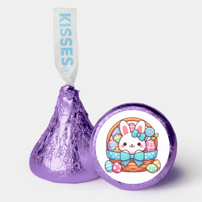 Cute, Easter bunny bakset Hershey®'s Kisses® (Front)