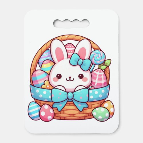 Cute Easter bunny bakset Seat Cushion