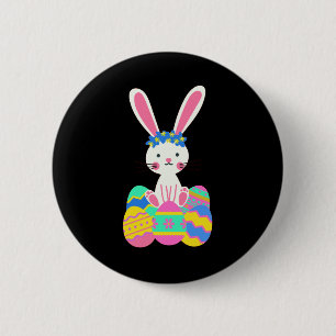 Cute Easter Bunny Button