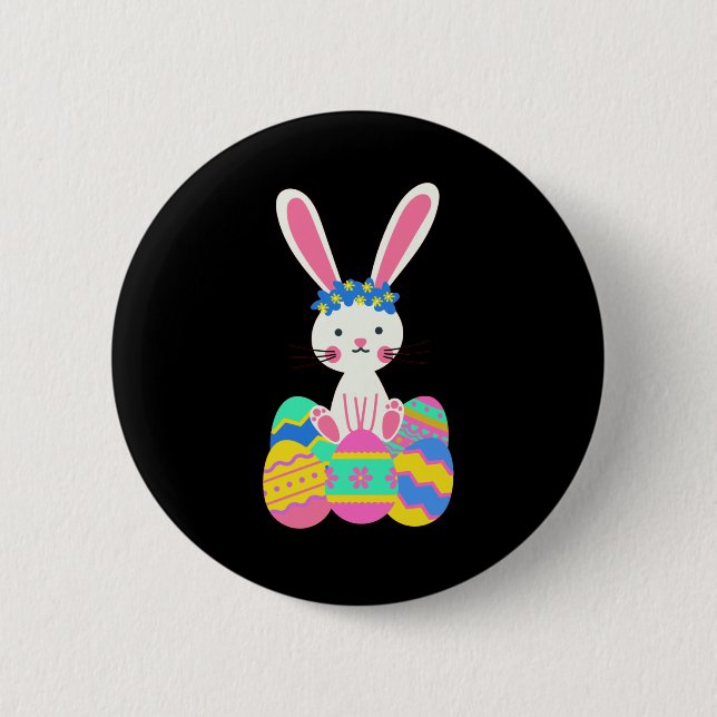 Cute Easter Bunny Button (Front)