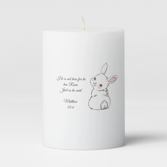 Cute Easter Bunny Candle (Front)