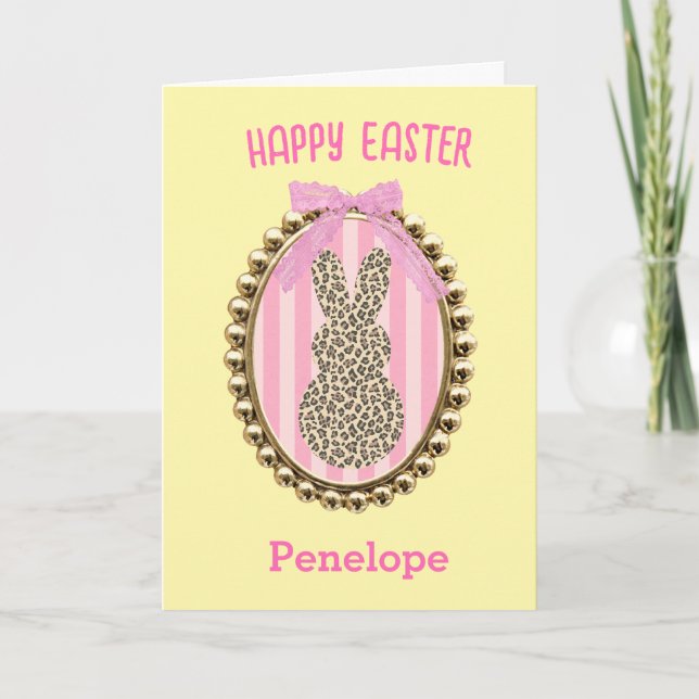 Cute Easter Bunny  Card (Front)