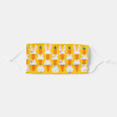 Cute Easter Bunny Carrot Pattern Adult Cloth Face Mask (Front, Folded)