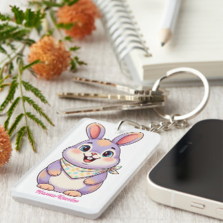 Cute Easter Bunny Cartoon Keychain