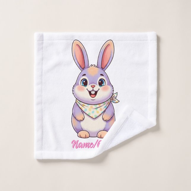 Cute Easter Bunny Cartoon Wash Cloth (Wash Cloth)