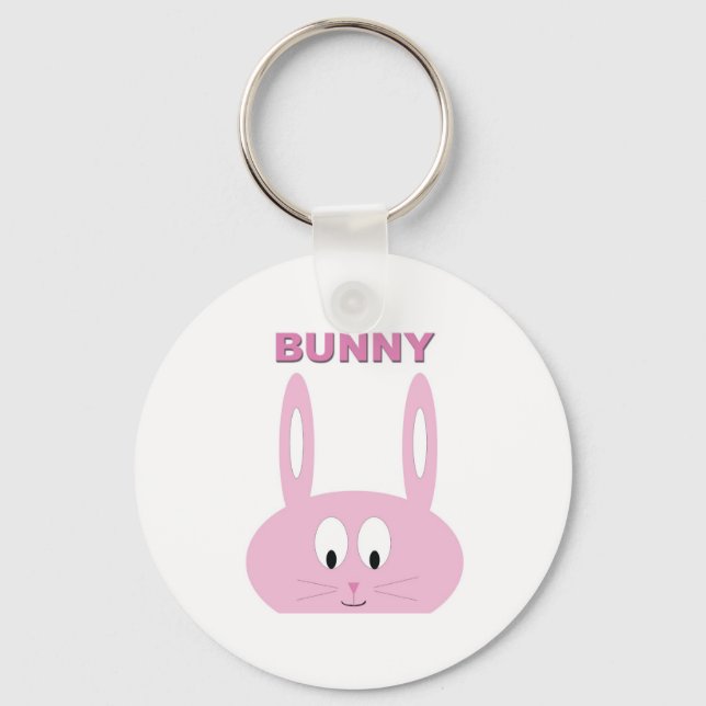 Cute Easter Bunny Character Keychain (Front)