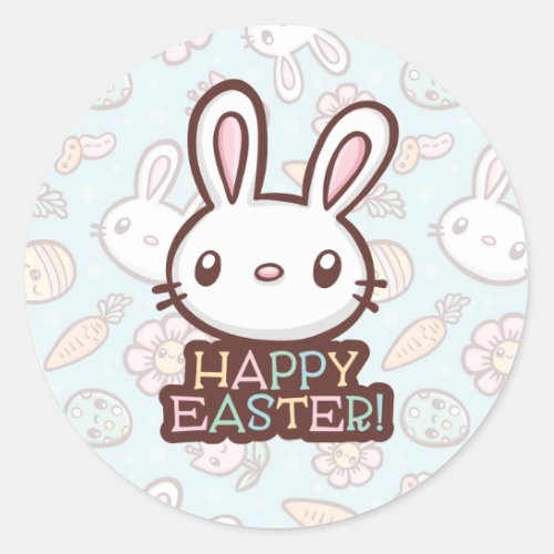 Cute Easter Bunny Classic Round Sticker