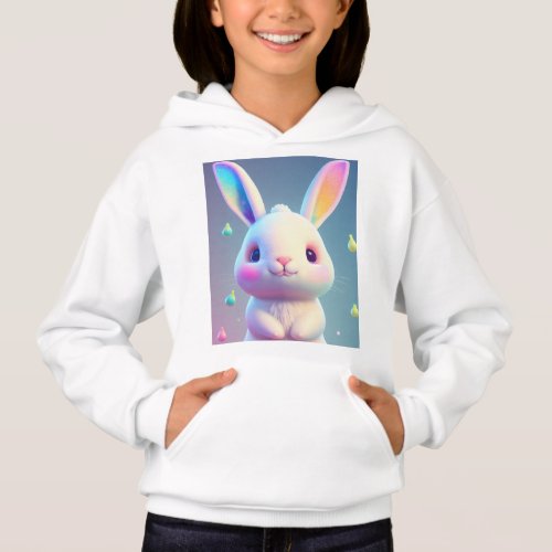 Cute Easter Bunny Design in Pastel Colors Hoodies