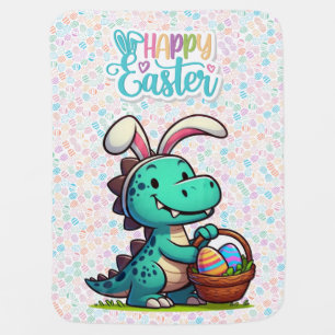 Cute, Easter bunny dinosaur Baby Blanket
