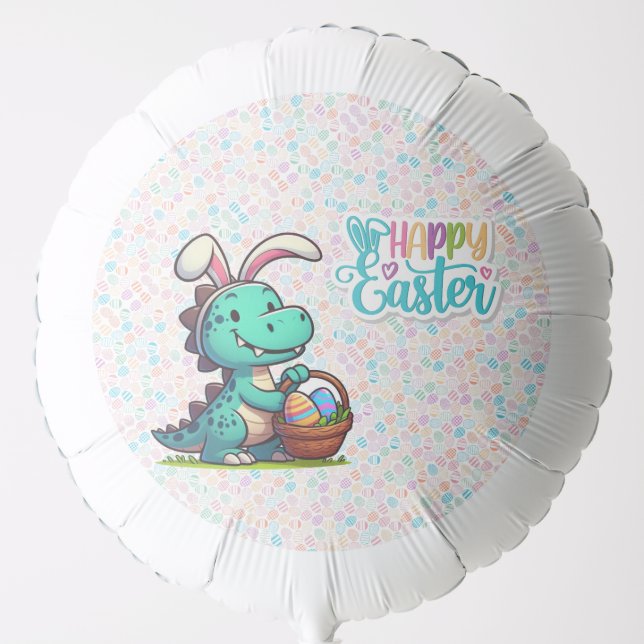 Cute, Easter bunny dinosaur Balloon (Front)