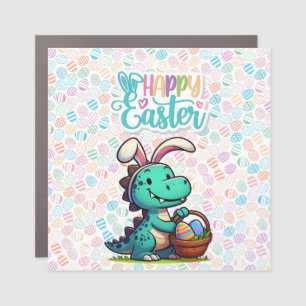 Cute, Easter bunny dinosaur Car Magnet