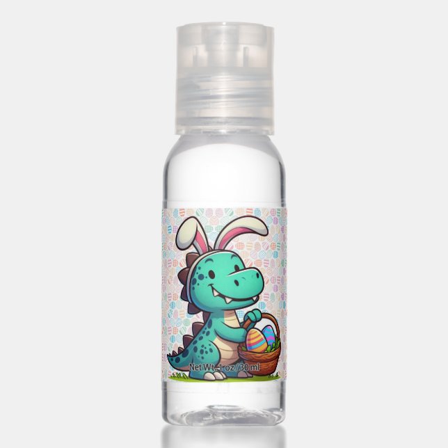 Cute, Easter bunny dinosaur Hand Sanitizer (Front)