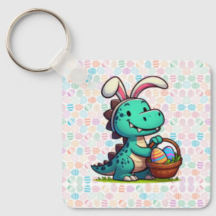 Cute, Easter bunny dinosaur Keychain