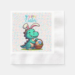 Cute, Easter bunny dinosaur Napkins