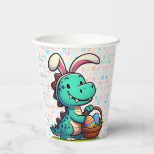 Cute, Easter bunny dinosaur Paper Cups
