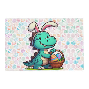 Cute, Easter bunny dinosaur Placemat