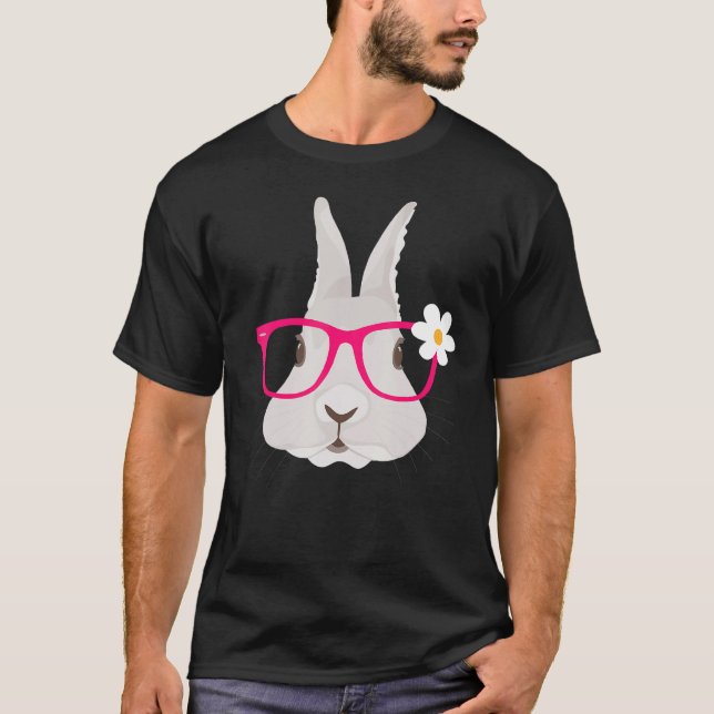 Cute Easter Bunny Easter Eggs Easter Egg Teacher M T-Shirt (Front)