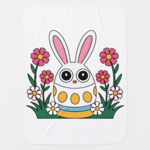 Cute Easter Bunny Egg Fantasy Art – Kids' Fun & Ad Baby Blanket