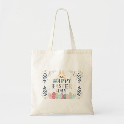 Cute Easter Bunny Egg Happy Easter Day Tote Bag