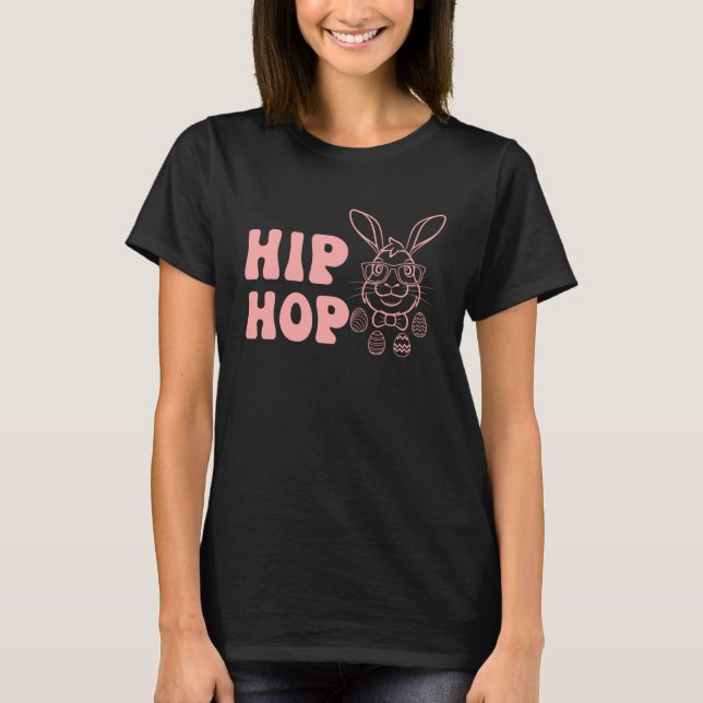 Cute Easter Bunny Egg Hunt Basket  Hip Hop T-Shirt (Front)