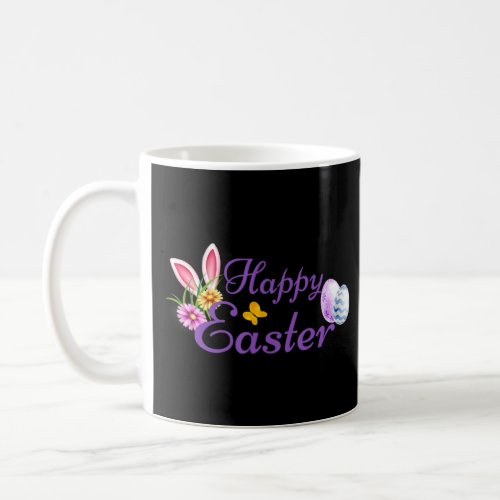 Cute Easter Bunny Eggs Hunting Basket Happy Easter Coffee Mug