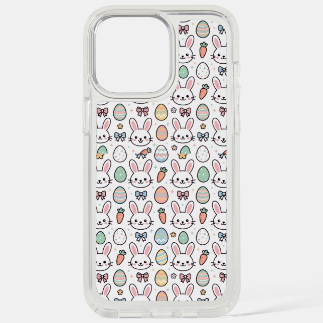 Cute  Easter Bunny & Eggs Kawaii Pattern iPhones Speck iPhone Case (Front)
