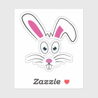 Cute Easter Bunny Face Sticker
