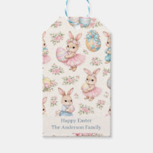 Cute Easter Bunny Floral Pattern - Pastel Spring 