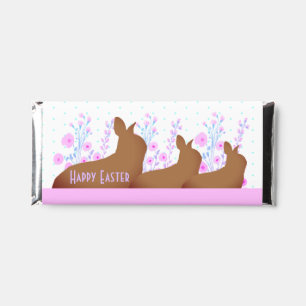 Cute Easter Bunny Flowered Hershey Bar Favors