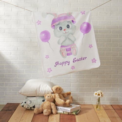 Cute Easter Bunny for a positive mood  Baby Blanket