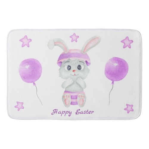 Cute Easter Bunny for a positive mood Bath Mat
