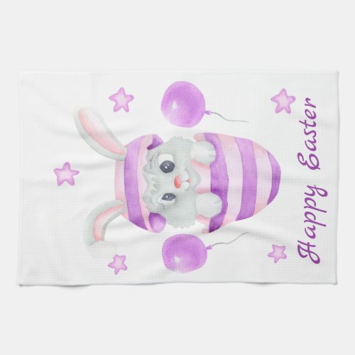 Cute Easter Bunny for a positive mood Kitchen Towel