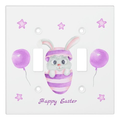 Cute Easter Bunny for a positive mood Light Switch Cover