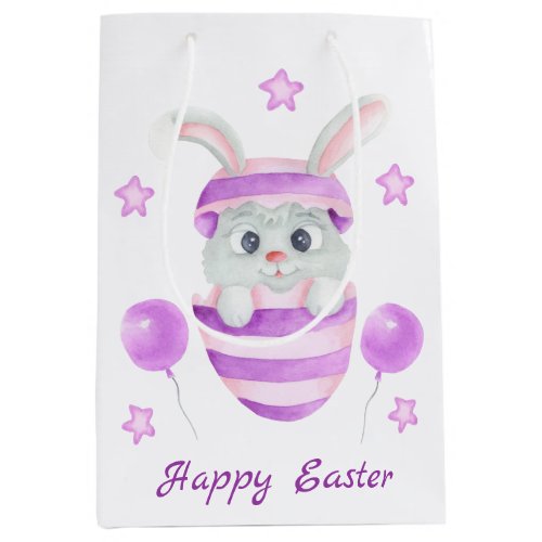 Cute Easter Bunny for a positive mood  Medium Gift Bag