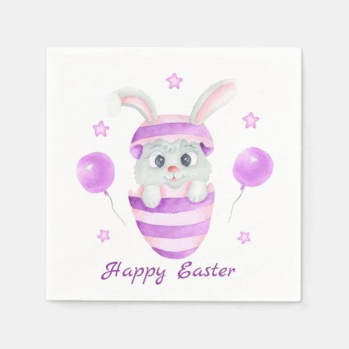 Cute Easter Bunny for a positive mood Napkins