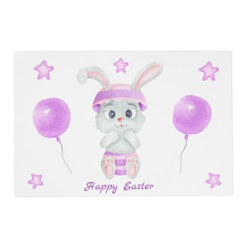Cute Easter Bunny for a positive mood Placemat