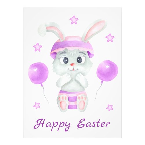 Cute Easter Bunny for a positive mood Poster