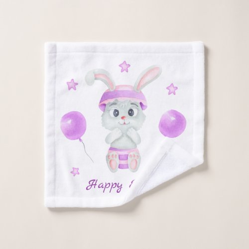Cute Easter Bunny for a positive mood Wash Cloth