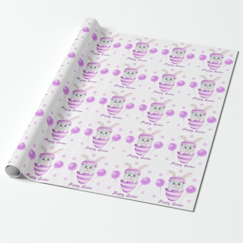 Cute Easter Bunny for a positive mood  Wrapping Paper