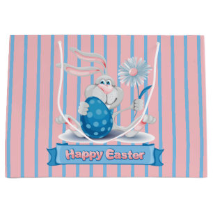 Cute Easter Bunny Gift Bag - Large, Glossy