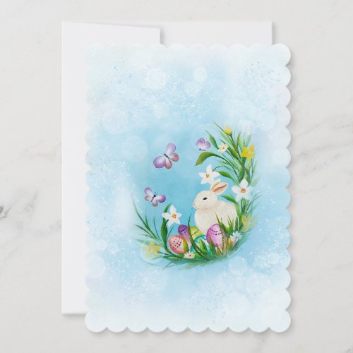 Cute Easter bunny greeting card 