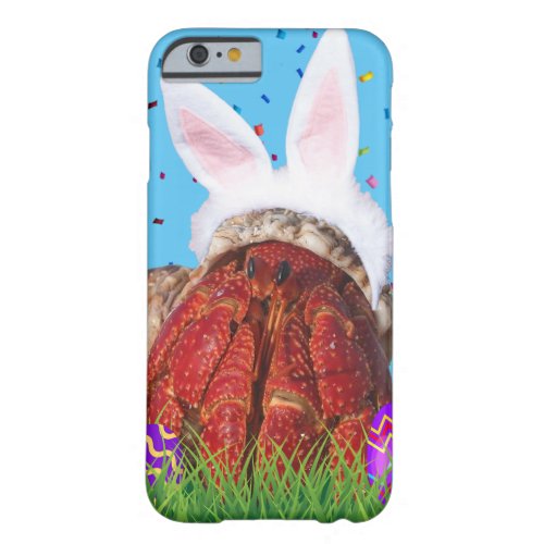 Cute Easter Bunny Hermit Crab Barely There iPhone 6 Case