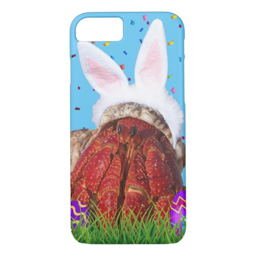 Cute Easter Bunny Hermit Crab iPhone 87 Case
