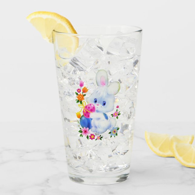 Cute Easter bunny Holiday Glass (Front Ice)